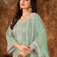 Anaita Light Green Embroidered Net Plazzo Suit