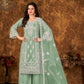 Anaita Light Green Embroidered Net Plazzo Suit