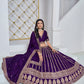 Anaita Purple Embroidered Art Silk Designer Lehenga With Blouse