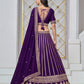 Anaita Purple Embroidered Art Silk Designer Lehenga With Blouse