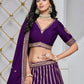 Anaita Purple Embroidered Art Silk Designer Lehenga With Blouse
