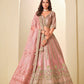 Anaita Pink Art Silk Lehenga Choli With Heavy Embroidery Work