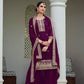 Anaita Purple Faux Georgette Suit With Embroidery & Sequence Work
