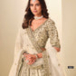 Anaita White Art Silk Lehenga Choli With Heavy Embroidery Work