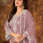 Anaita Purple Embroidered Net Plazzo Suit