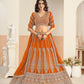Anaita Orange Faux Georgette Lehenga Choli With Sequence Work