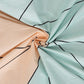 KLOTTHE Blue & Pink Geometric 300 TC King Fitted Bedsheet With 2 Pillow Covers - Swadesiicart