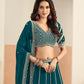 Anaita Teal Green Faux Georgette Lehenga Choli With Sequence Work