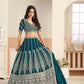 Anaita Teal Green Faux Georgette Lehenga Choli With Sequence Work