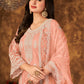Anaita Orange Embroidered Net Plazzo Suit