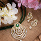 Saraf RS Jewellery Gold-Polished Polki Studded With Beads Handcrafted Jewellery Set