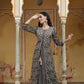 Juniper Women`s Black Rayon Staple Embroidered & Printed A-Line Kurta Sets | Swadesiicart