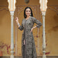 Juniper Women`s Black Rayon Staple Embroidered & Printed A-Line Kurta Sets | Swadesiicart