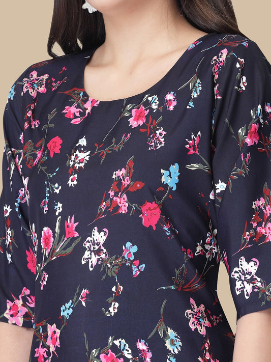 Kalini Floral Printed Regular Kurta with Trousers - Swadesiicart