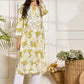 HOUSE OF KARI Floral Embroidered Chikankari Pure Cotton Kurta | Swadesiicart