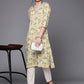 Biba Women Cream-Coloured & Blue Pure Cotton Floral Print Straight Kurta - Swadesiicart