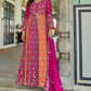 Anaita Magenta Silk Anarkali Suit With Embroidery & Sequins Work