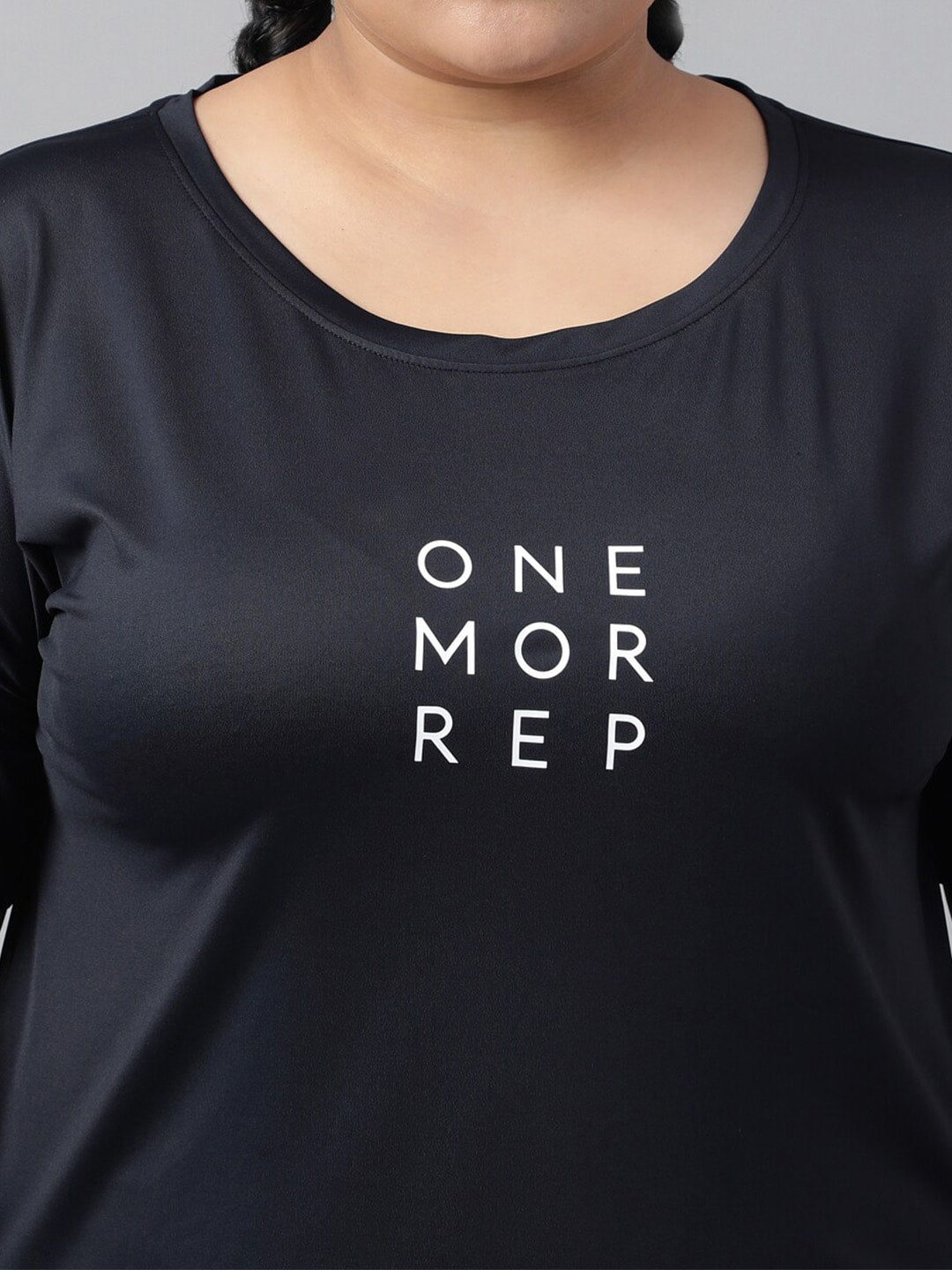 MKH Plus Size Typography Printed Drop Shoulder Sleeves Dri-FIT Relaxed Fit Sports T-shirt - Swadesiicart