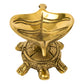 Spillbox Gold Toned Tortoise Leaf Diya | Swadesiicart