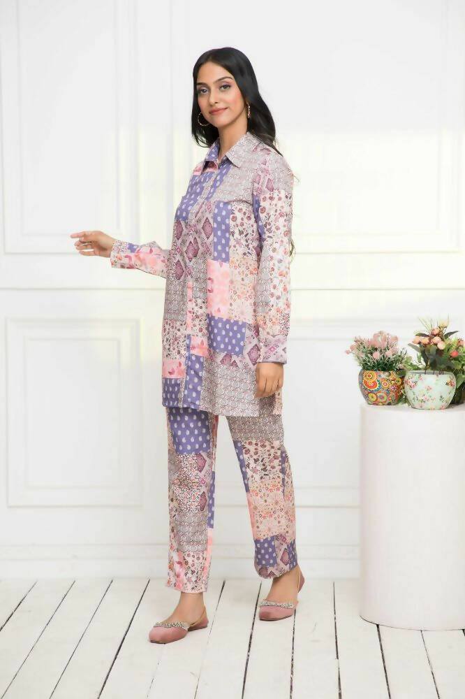 Myshka Multi Printed Bling & Sparkly Co-Ords For Women - Swadesiicart