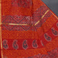 Shades of Red Chanderi Print Saree By Gayathri Reddy Designer Studio | Swadesiicart