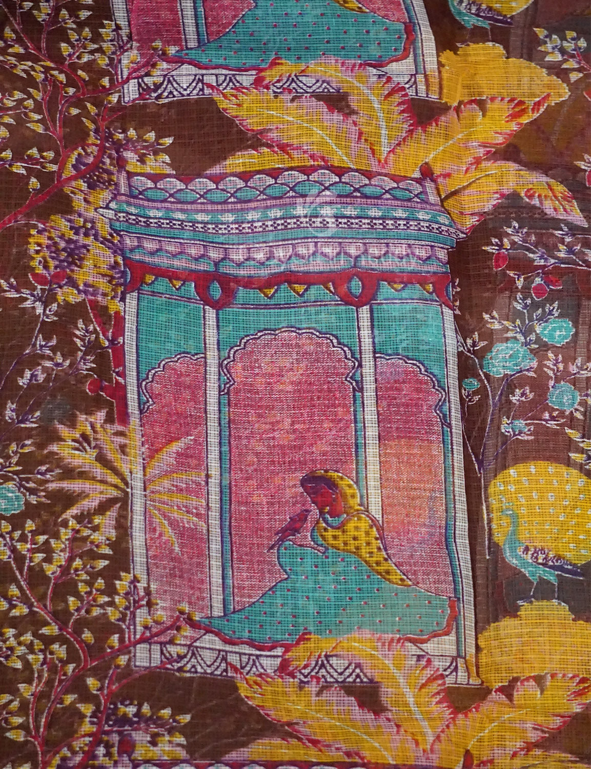 Mauve Onion Colour Rajasthani Design Pure Kota Cotton Saree By Gayathri Reddy Designer Studio | Swadesiicart
