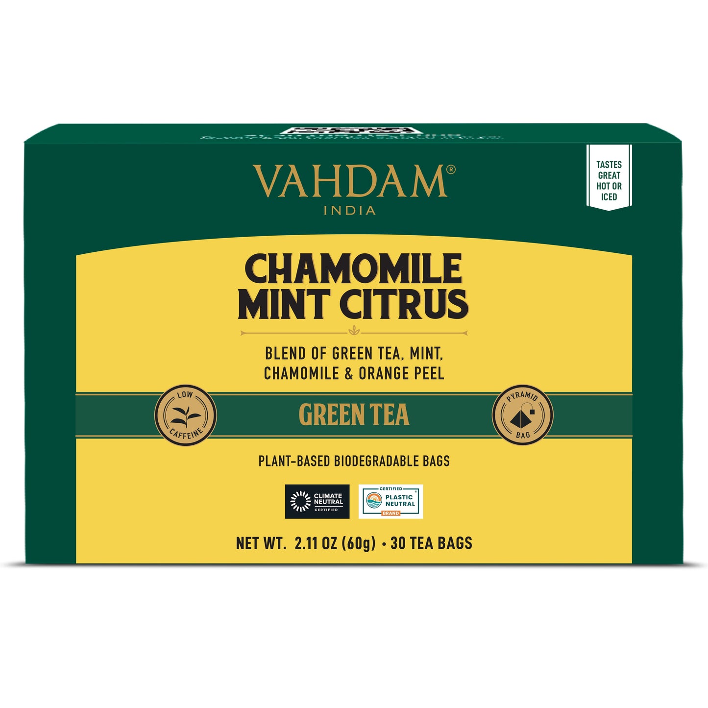 Chamomile Mint Citrus Green Tea, 30 Count
