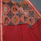 Shades of Light Chikoo Colour With Patola Design Pure Kota Cotton Saree By Gayathri Reddy Designer Studio | Swadesiicart
