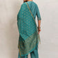 Vishudh Ethnic Motifs Printed Keyhole Neck Straight Kurta With Palazzos & Dupatta - Swadesiicart