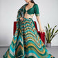 House of Panchhi Green Organza Siroski Stone Work Leheriya Print Lehenga Choli & Dupatta | Swadesiicart
