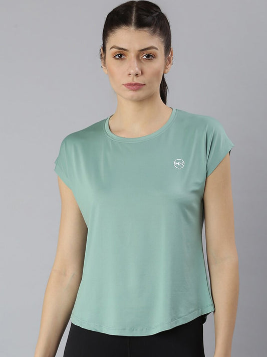 MKH Women Green Extended Sleeves Dri-FIT Sports T-shirt - Swadesiicart