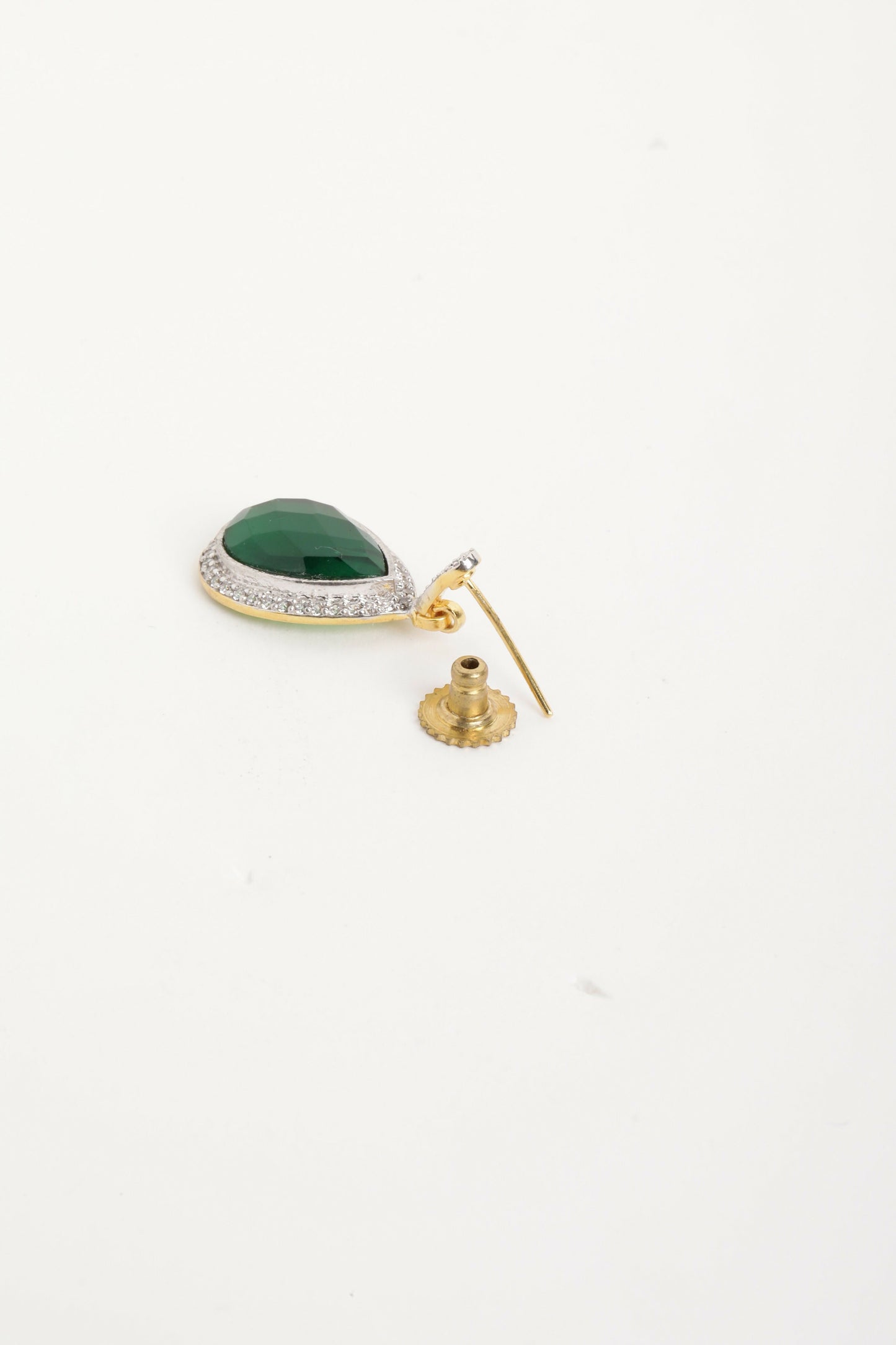 Nuyug 22K Gold Plated Fern Radiance Contemporary Drop Earrings | Swadesiicart