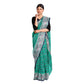 Exclusive Collection 100% Pure Cotton Green Tant Saree With Hand Weaving Work - Swadesiicart