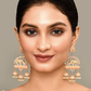 Elephant Shape Orange Jhumki Drop Earrings for Womens by House of Ree | Swadesiicart