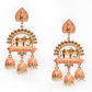 Elephant Shape Orange Jhumki Drop Earrings for Womens by House of Ree | Swadesiicart