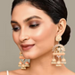 Elephant Shape Orange Jhumki Drop Earrings for Womens by House of Ree | Swadesiicart