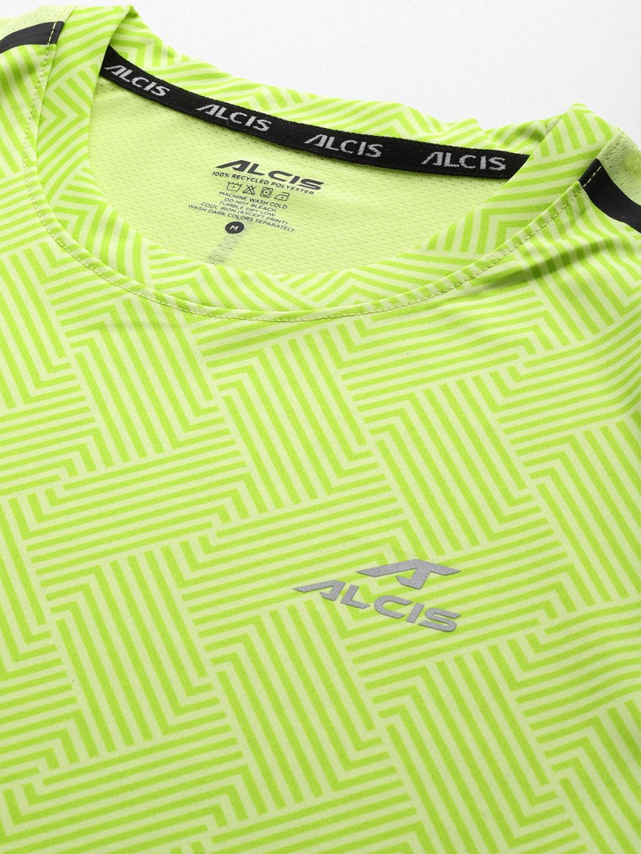 Alcis Men Printed Anti Static Slim Fit T-shirt | Swadesiicart