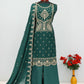 Anaita D Green Vichitra Silk Suit with Embroidery & Sequence Work