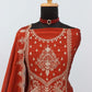 Anaita Orange Vichitra Silk Suit with Embroidery & Sequence Work