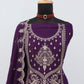 Anaita Purple Vichitra Silk Suit with Embroidery & Sequence Work