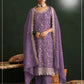 Anaita Purple Vichitra Silk Suit With Embroidery & Sequence Work