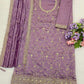 Anaita Purple Vichitra Silk Suit With Embroidery & Sequence Work