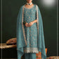 Anaita Blue Vichitra Silk Suit With Embroidery & Sequence Work