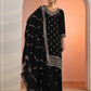 Anaita Black Faux Georgette Suit With Embroidery Work