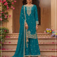 Anaita Teal Blue Faux Georgette Suit With Embroidery & Sequence Work