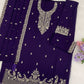 Anaita Violet Faux Georgette Suit With Embroidery & Sequence Work