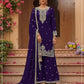 Anaita Violet Faux Georgette Suit With Embroidery & Sequence Work