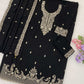 Anaita Black Faux Georgette Suit With Embroidery & Sequence Work