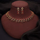 Tehzeeb Creations Gold Pleate Maroon Colour Choker Set - Swadesiicart