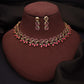 Tehzeeb Creations Gold Pleate Pink Colour Choker Set - Swadesiicart